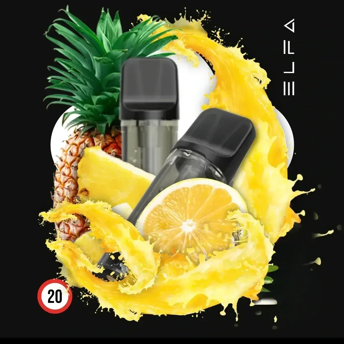 2x ELF BAR ELFA CP Prefilled Pod Pineapple Lemon Qi - 20 mg