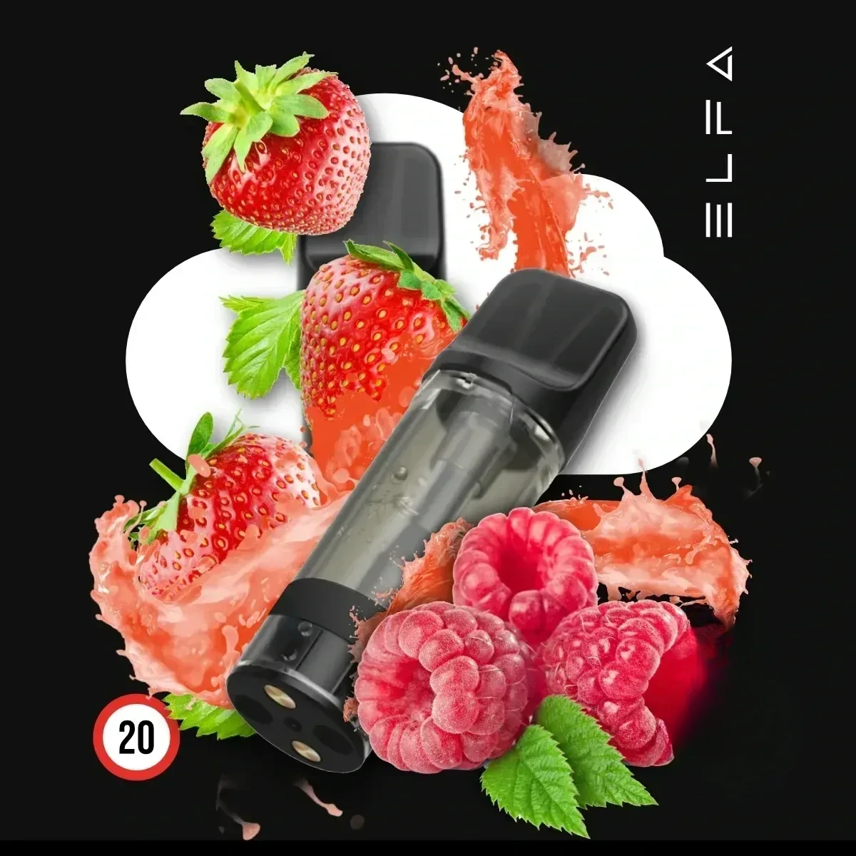 2x ELF BAR ELFA CP Prefilled Pod Strawberry Raspberry - 20 mg