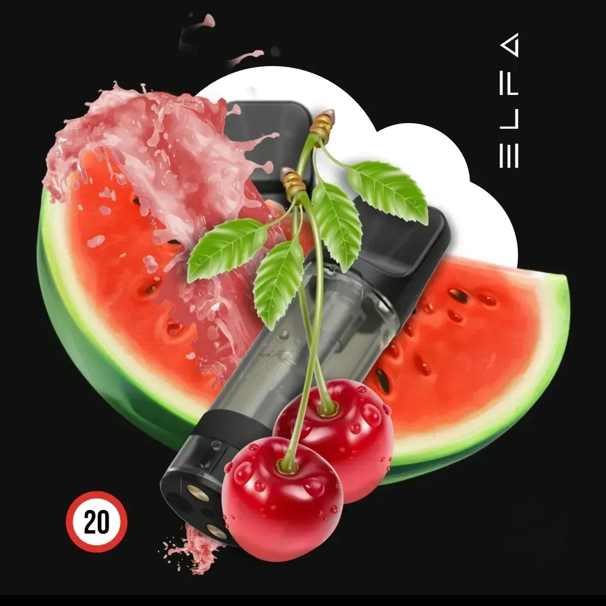 2x ELF BAR ELFA CP Prefilled Pod Watermelon Cherry - 20 mg