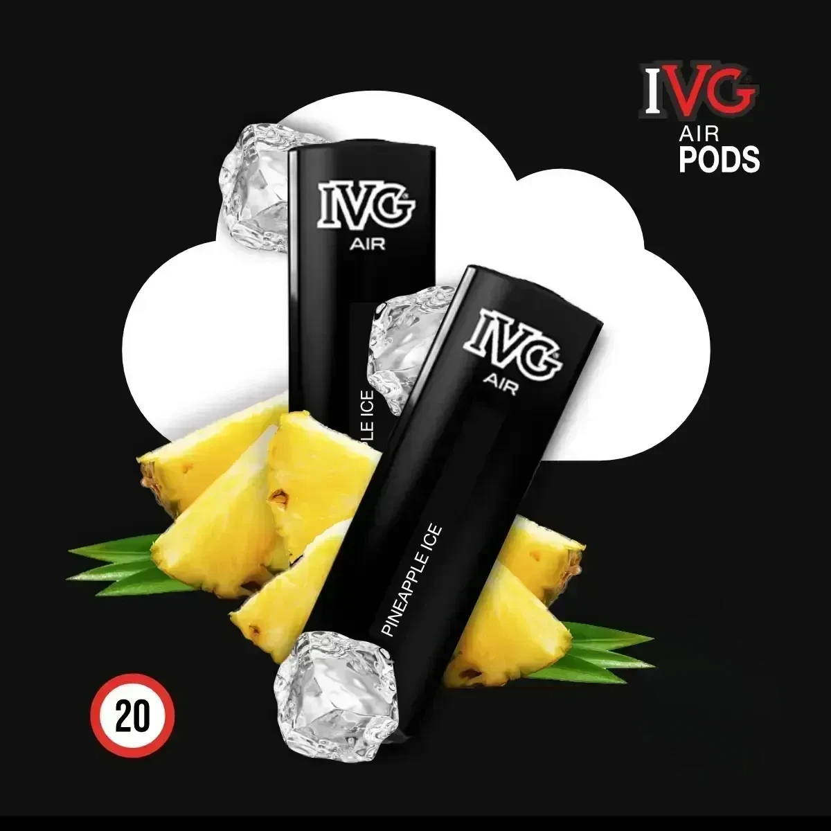 2x IVG Air Pineapple Ice Prefill Pod-Coils - 2 ml