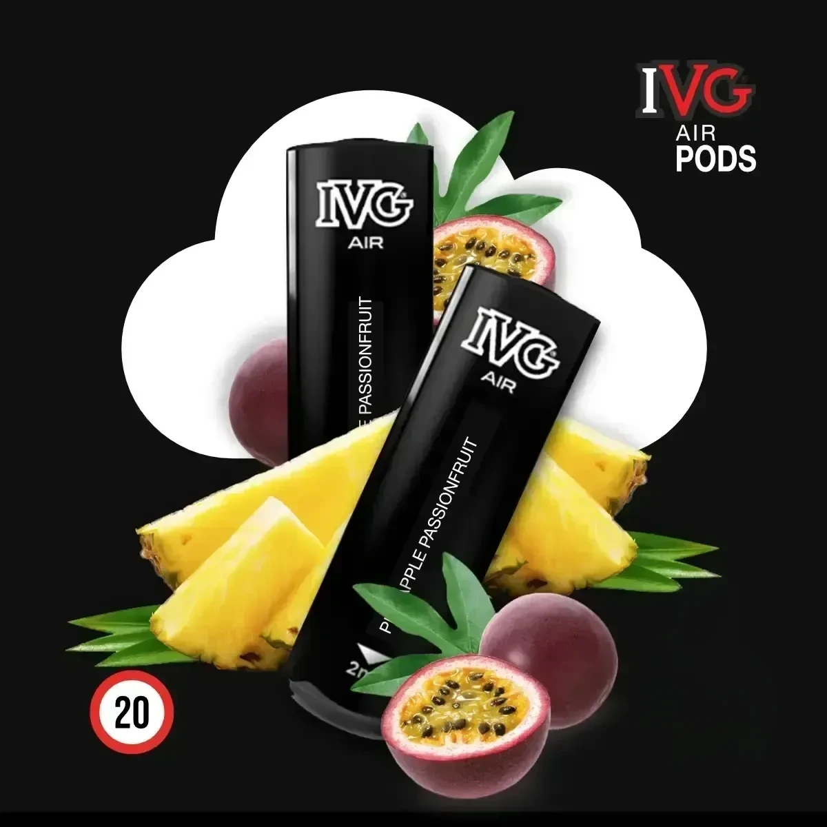2x IVG Air Pineapple Passionfruit Prefill Pod-Coils - 2 ml