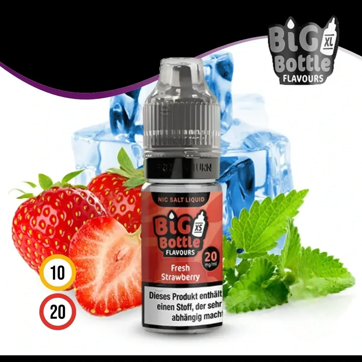 Big Bottle Fresh Strawberry Liquid (Nic Salt)