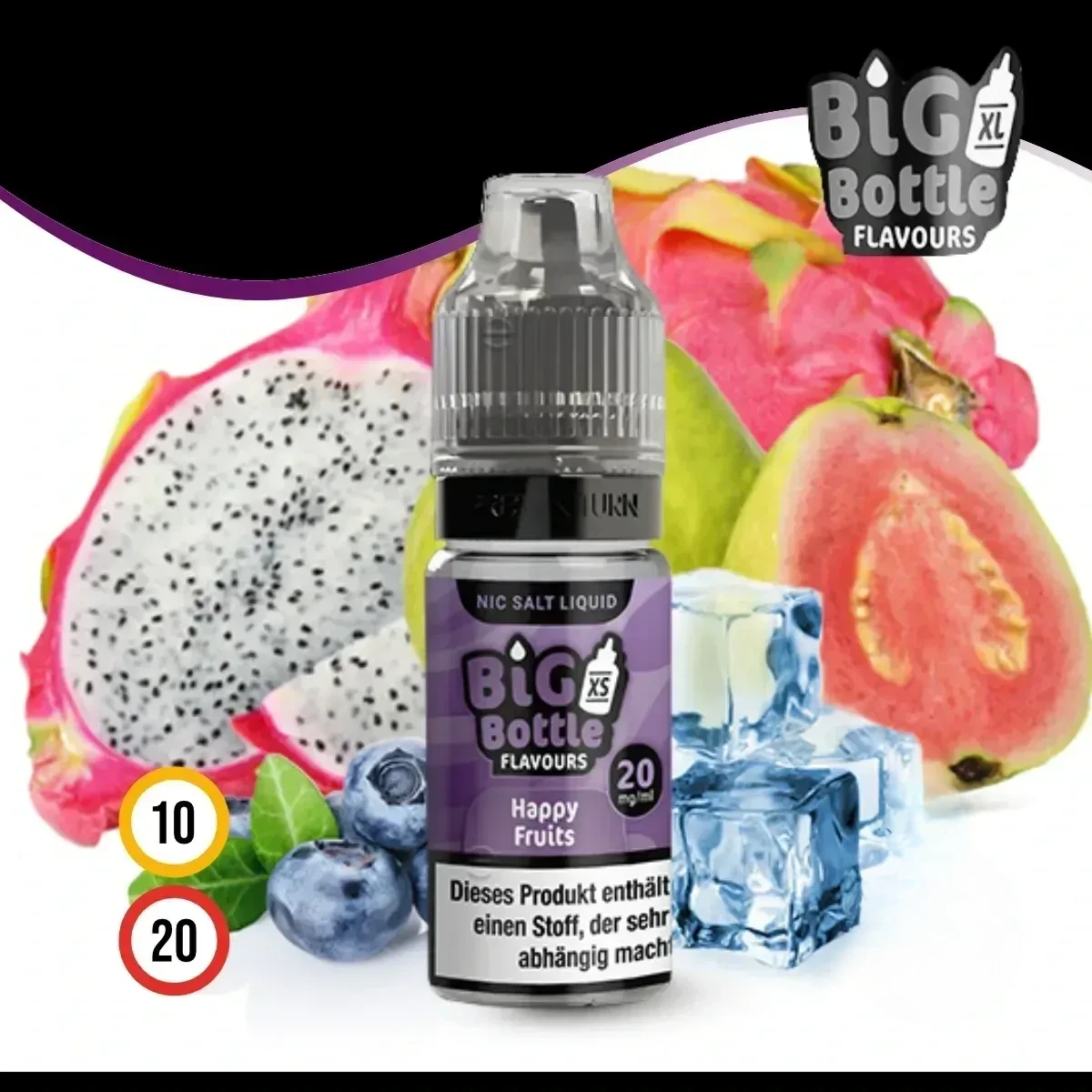Big Bottle Happy Fruits Liquid (Nic Salt)