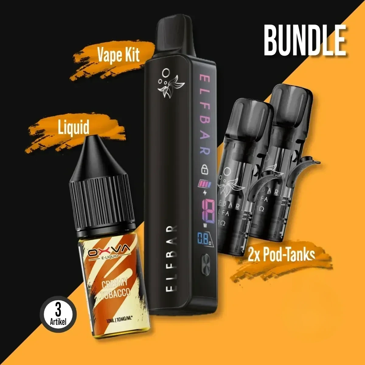 BUNDLE: ELFA Master Kit Basis + OXVA Liquid + 2x Pod-Tanks