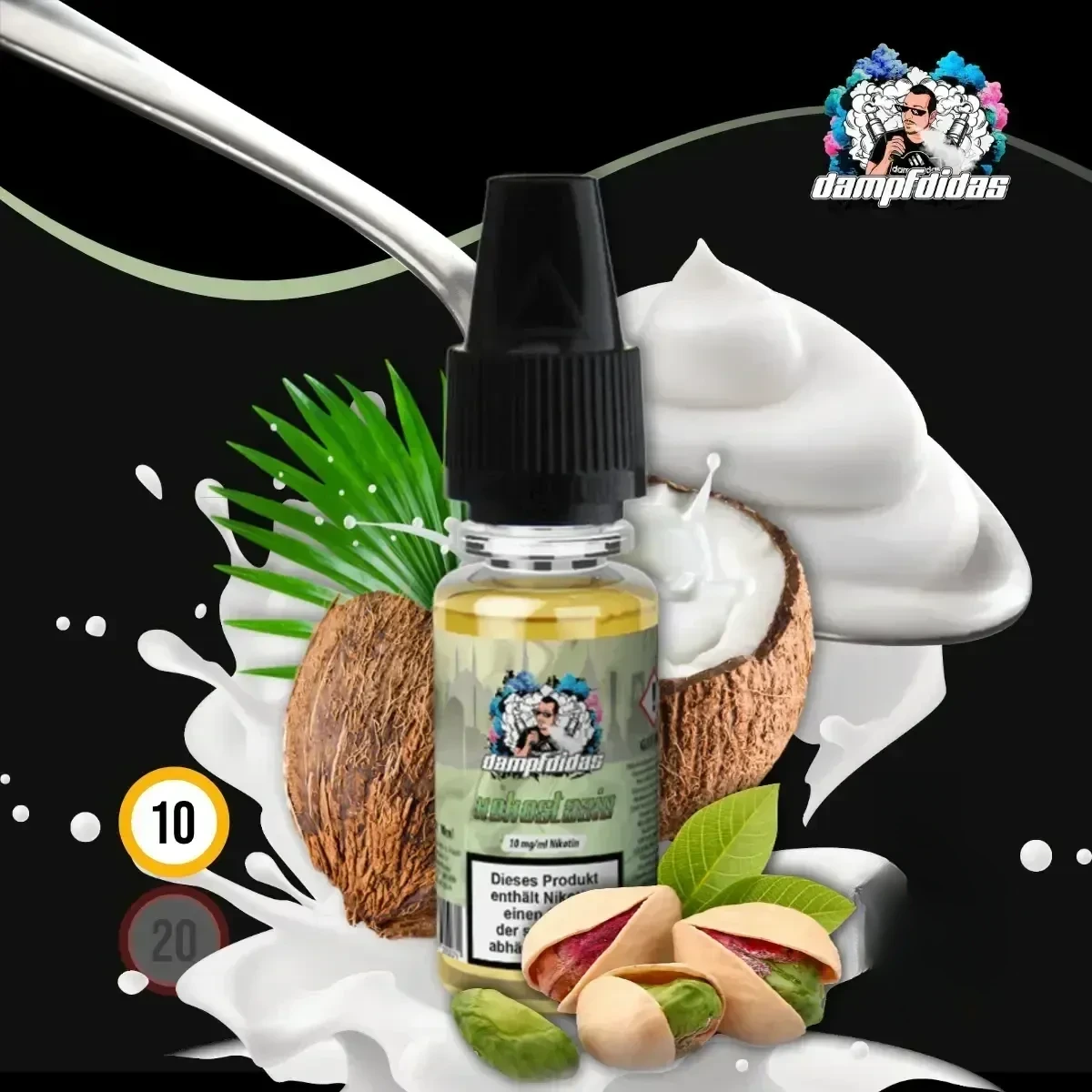 DAMPFDIDAS Kokostazie Nikotinsalz Liquid - 10 ml