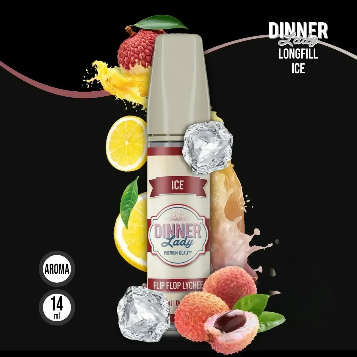 DINNER LADY ICE Flip Flop Lychee Aroma - 14 ml
