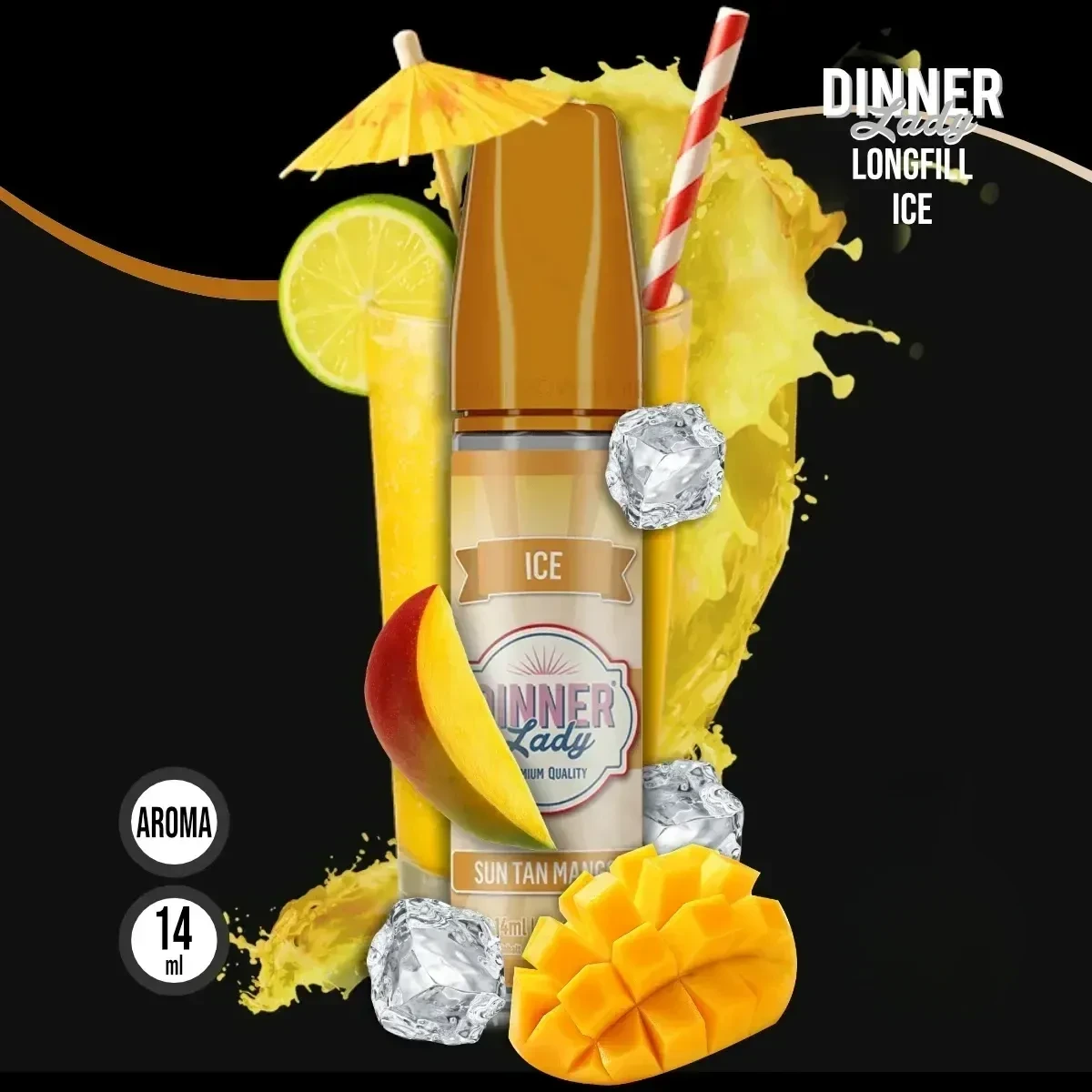 DINNER LADY ICE Sun Tan Mango Aroma - 14 ml
