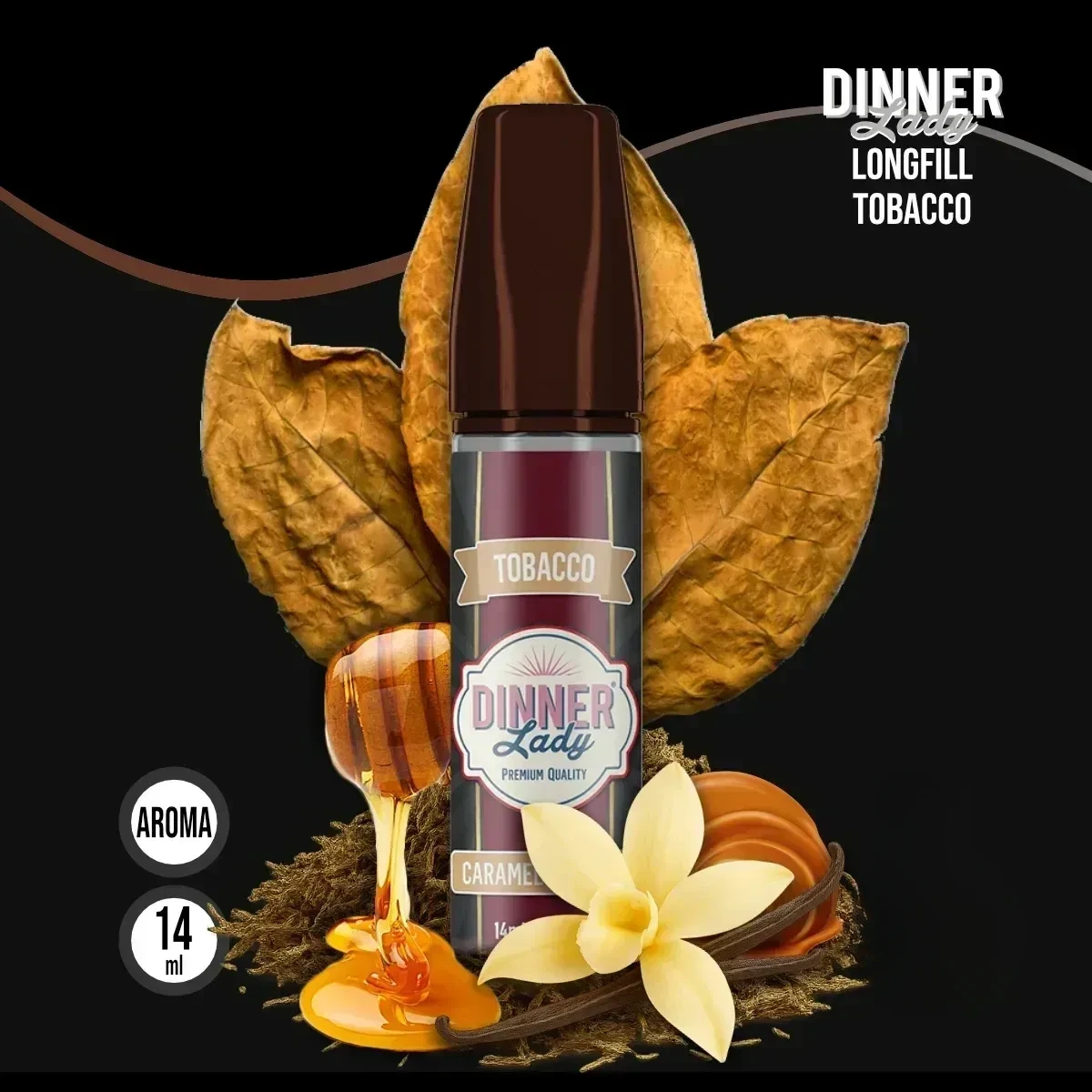 DINNER LADY TOBACCO Caramel Tobacco Aroma - 14 ml