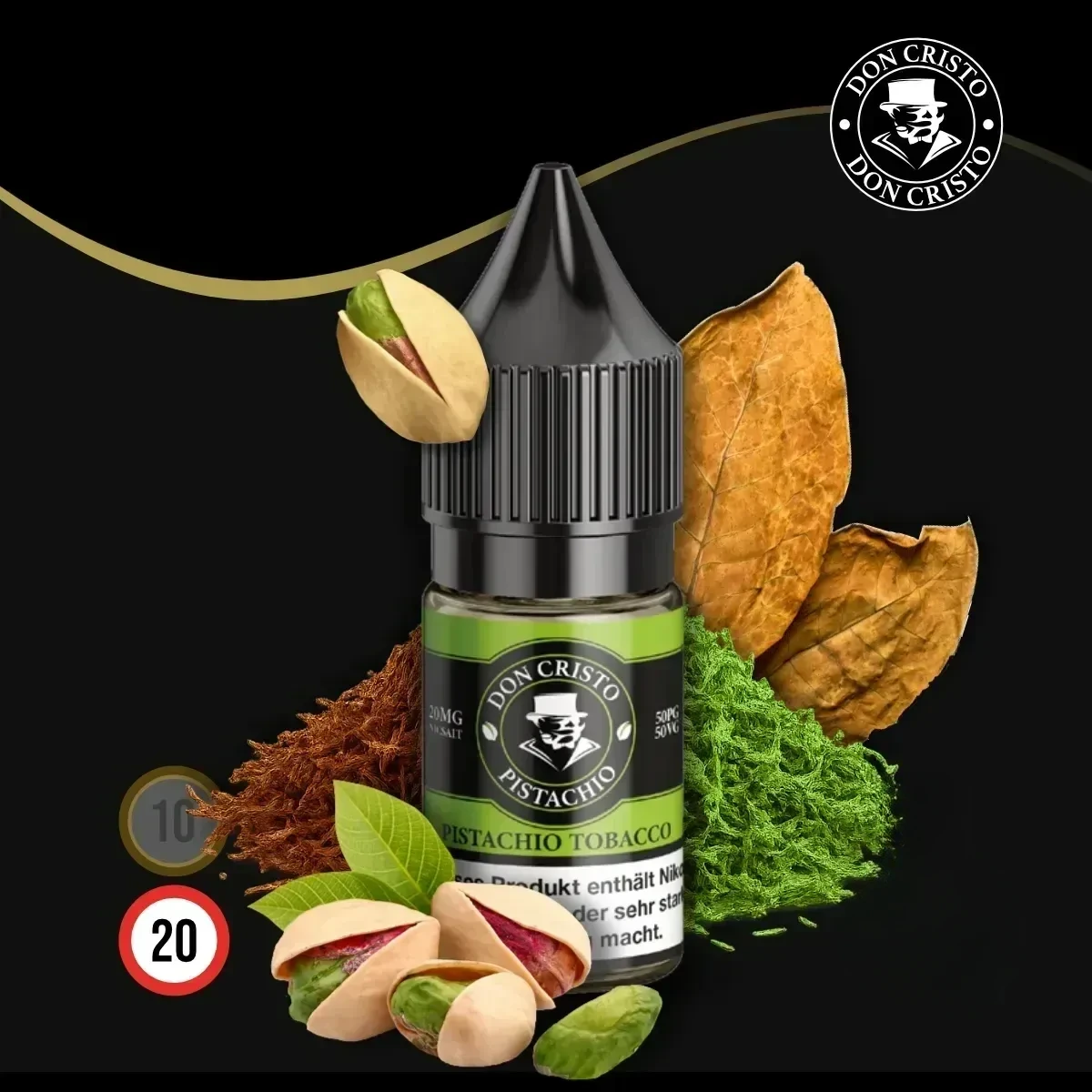 DON CRISTO Pistachio Tobacco Nikotinsalz Liquid - 10 ml