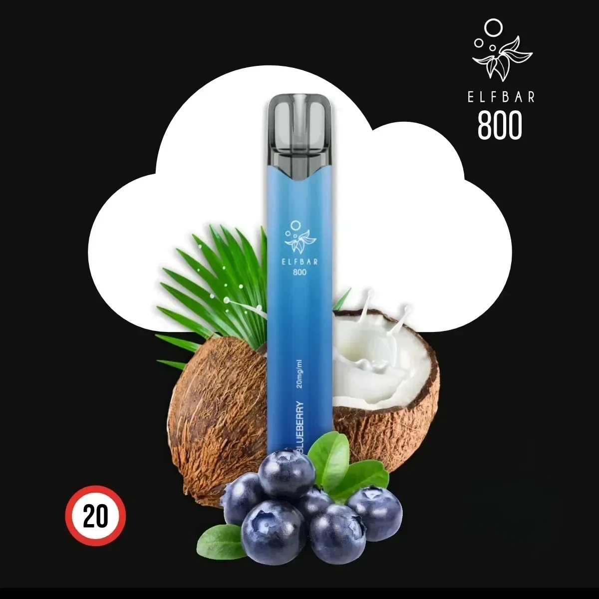 ELF BAR 800 Coconut Blueberry