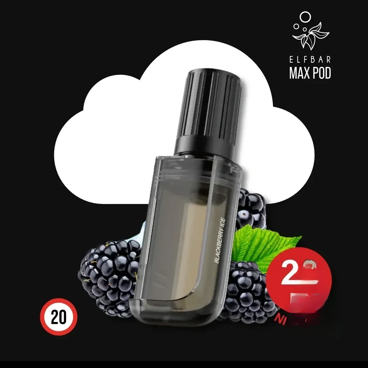 ELF BAR MAX Blackberry Ice Nachfüllbehälter Pod - 10 ml