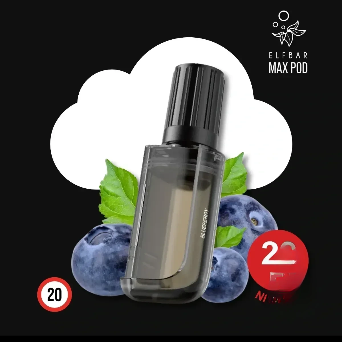 ELF BAR MAX Blueberry Nachfüllbehälter Pod - 10 ml