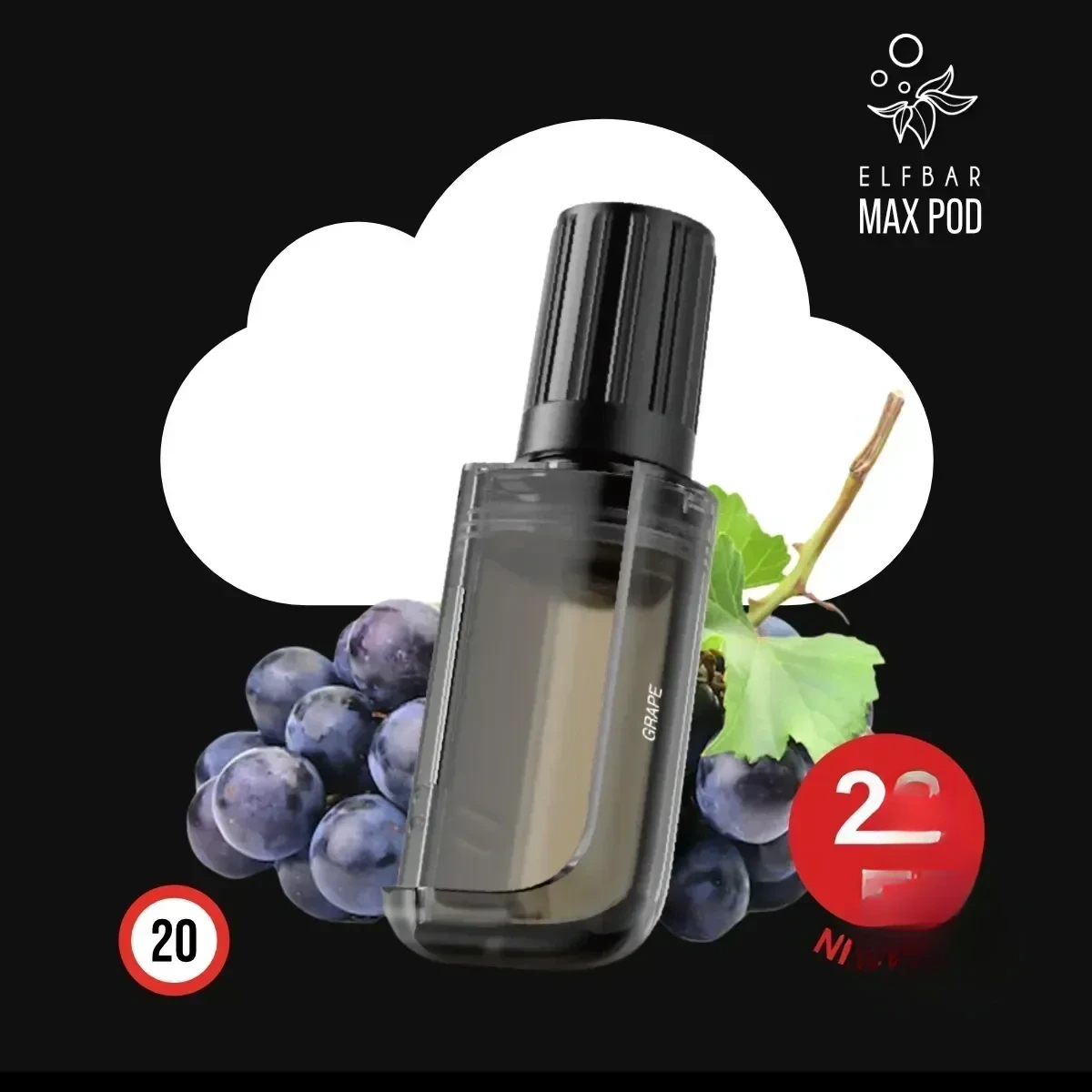 ELF BAR MAX Grape Nachfüllbehälter Pod - 10 ml