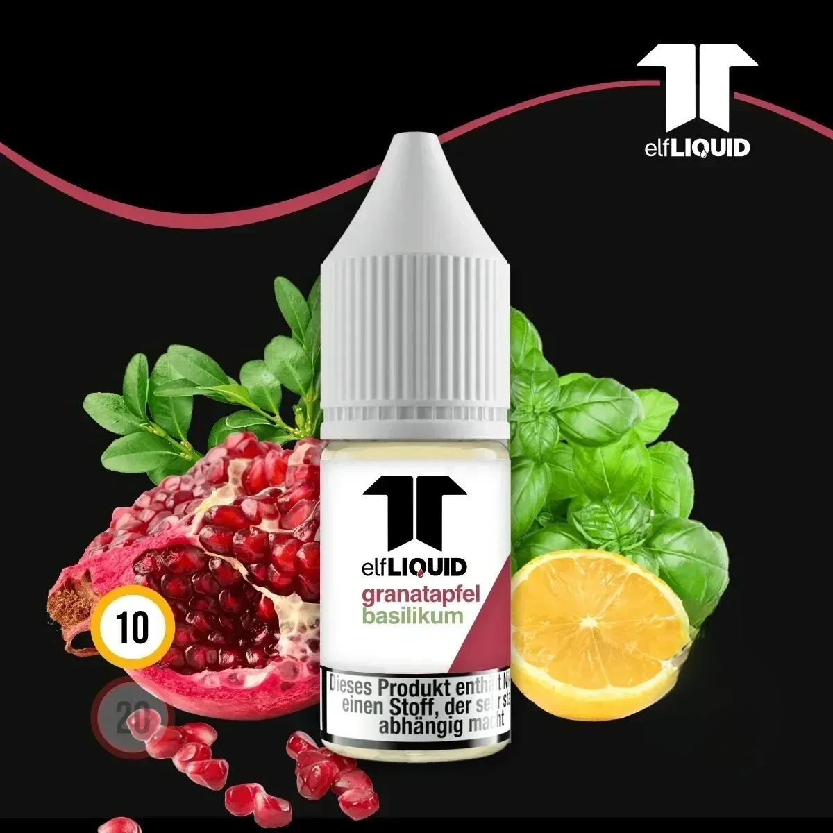 elf LIQUID Nikotinsalz Granatapfel Basilikum - 10 ml