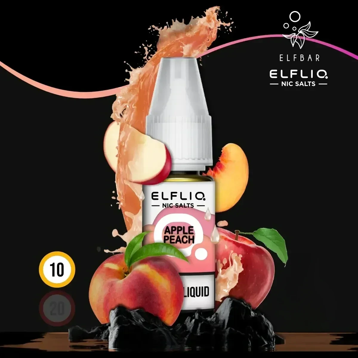 ELFLIQ by Elfbar Apple Peach Nikotinsalz Liquid - 10 ml