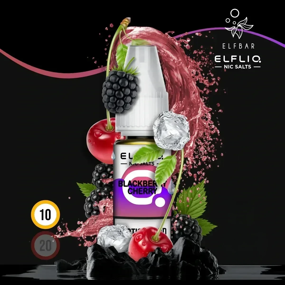 ELFLIQ by Elfbar Blackberry Cherry Nikotinsalz Liquid - 10 ml