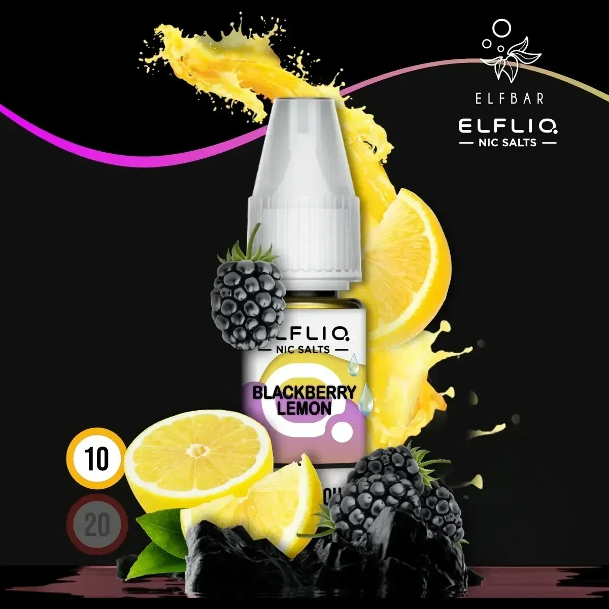 ELFLIQ by Elfbar Blackberry Lemon Nikotinsalz Liquid - 10 ml