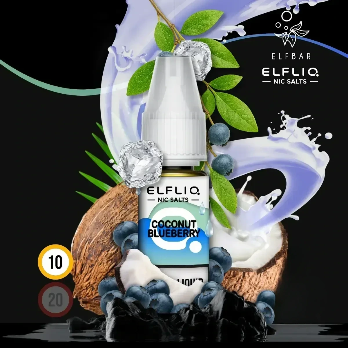 ELFLIQ by Elfbar Coconut Blueberry Nikotinsalz Liquid - 10 ml