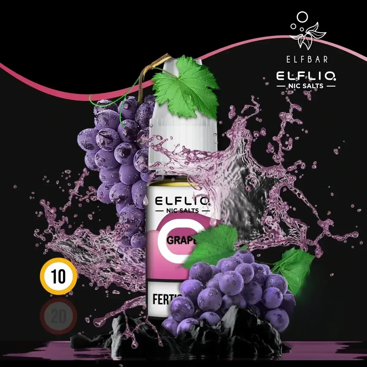 ELFLIQ by Elfbar Grape Nikotinsalz Liquid - 10 ml