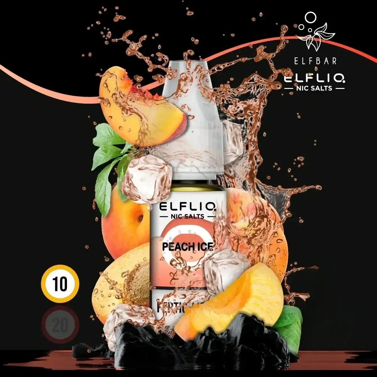ELFLIQ by Elfbar Peach Ice Nikotinsalz Liquid - 10 ml