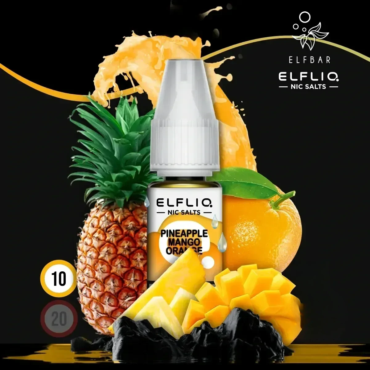 ELFLIQ by Elfbar Pineapple Mango Orange Nikotinsalz Liquid - 10 ml