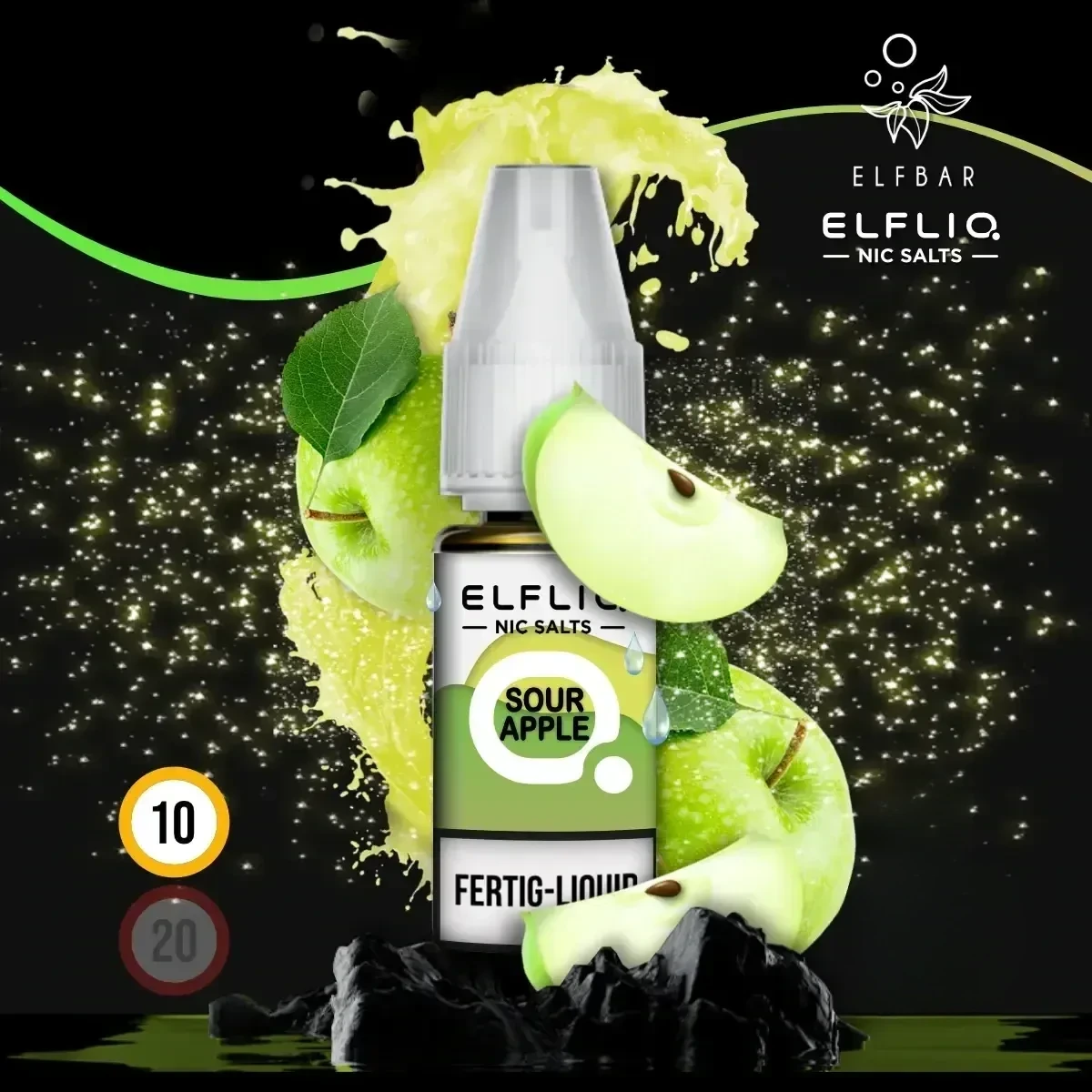 ELFLIQ by Elfbar Sour Apple Nikotinsalz Liquid - 10 ml