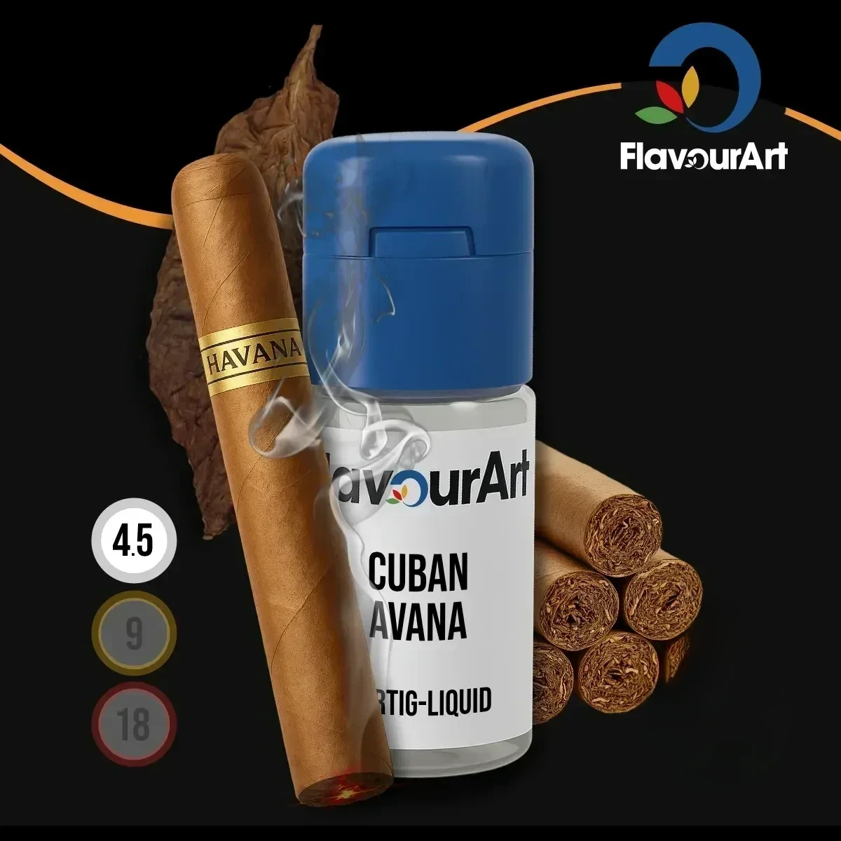 FlavourArt Nikotin Liquid Cuban Avana - 10 ml