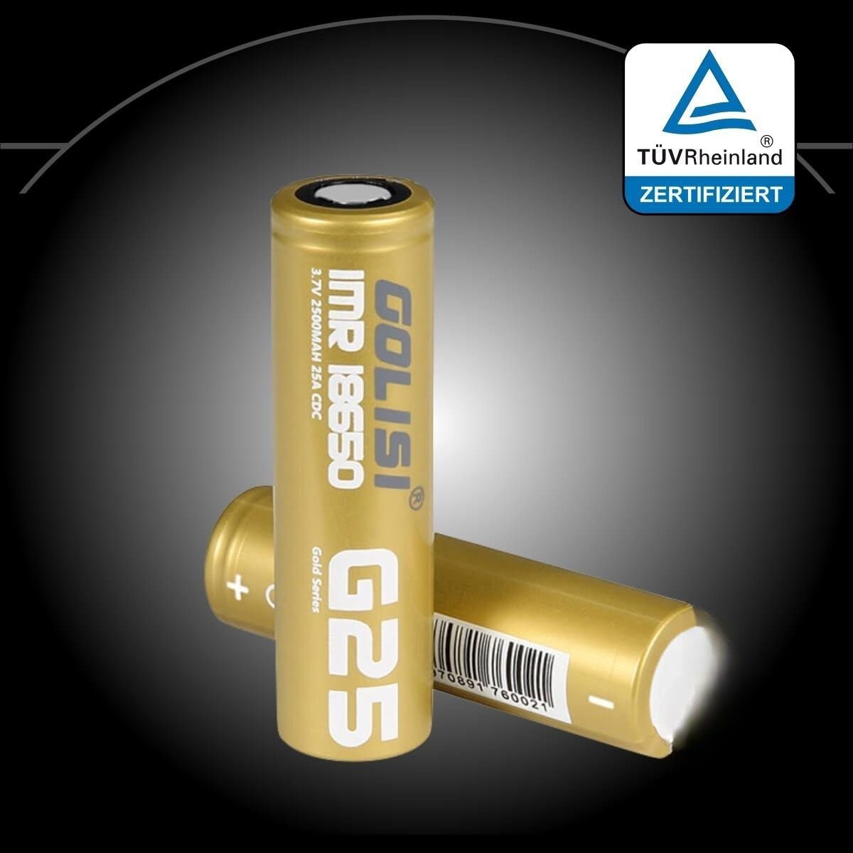 Golisi G25 18650 2500 mAh Akku - 20 A