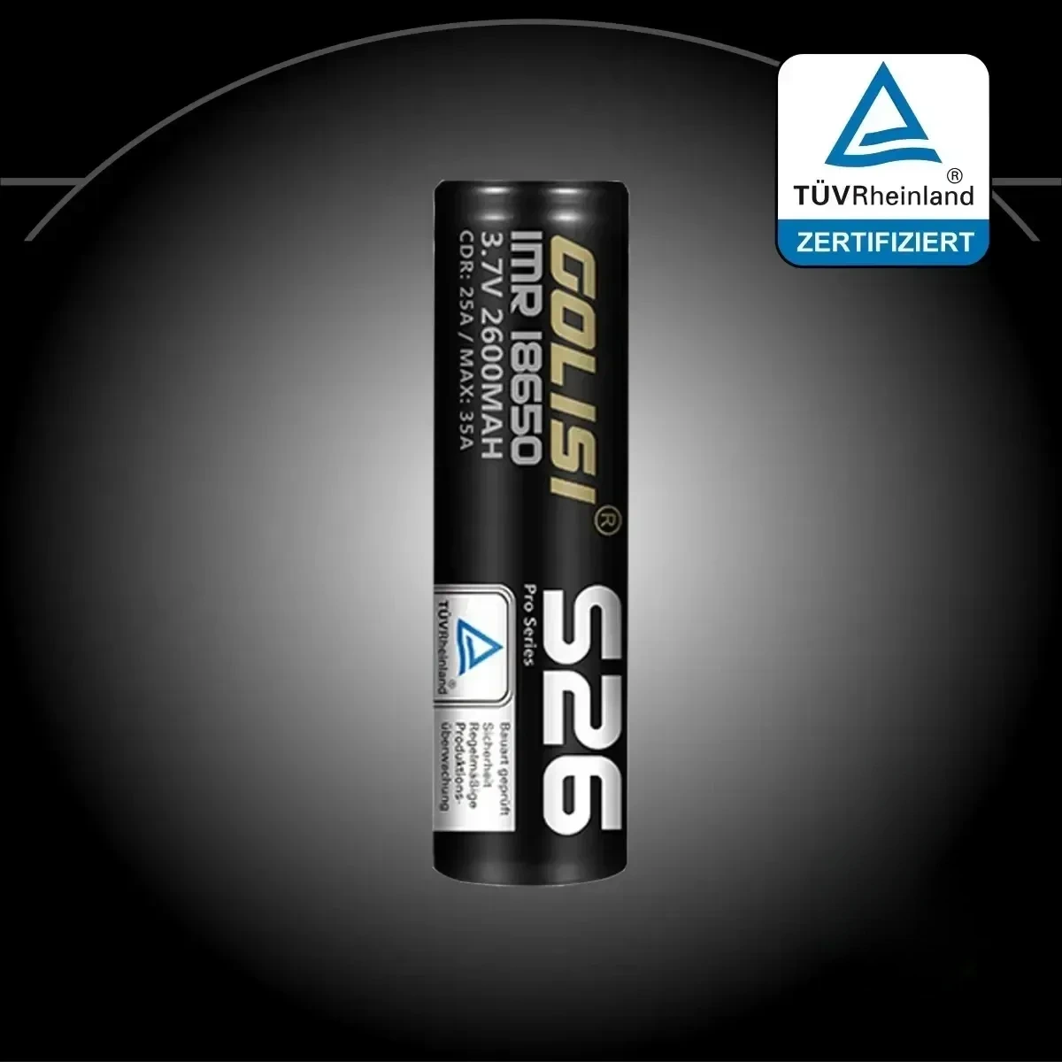 Golisi S26 18650 2600 mAh Akku - 25 A