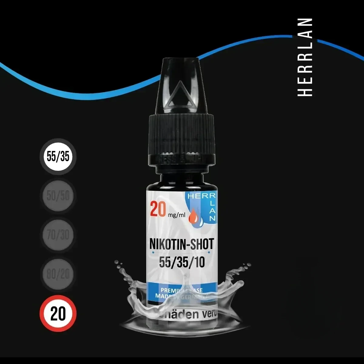 HERRLAN Nikotin-Shot (20 mg) - 10 ml