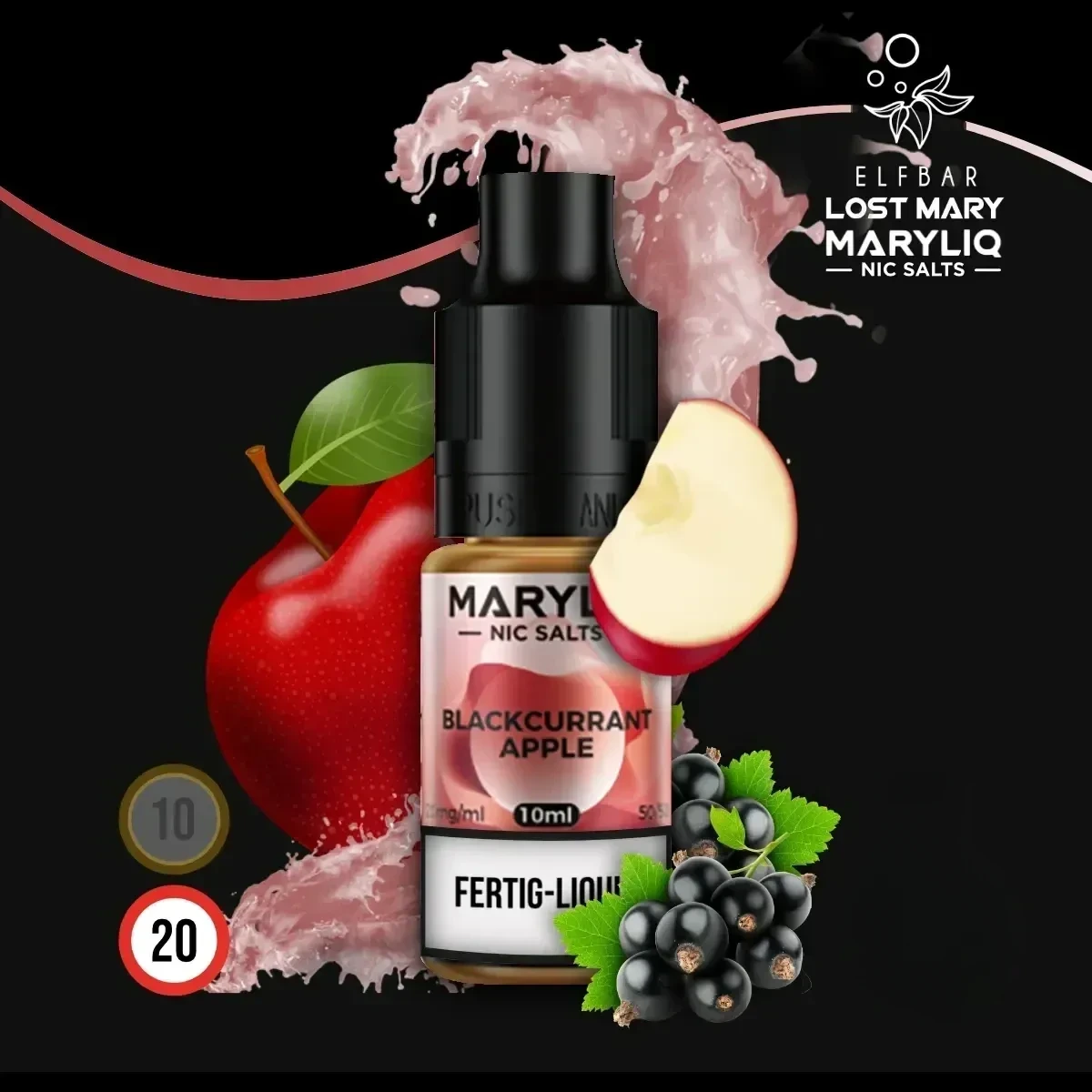 MARYLIQ by Lost Mary Nikotinsalz Liquid Blackcurrant Apple - 10 ml