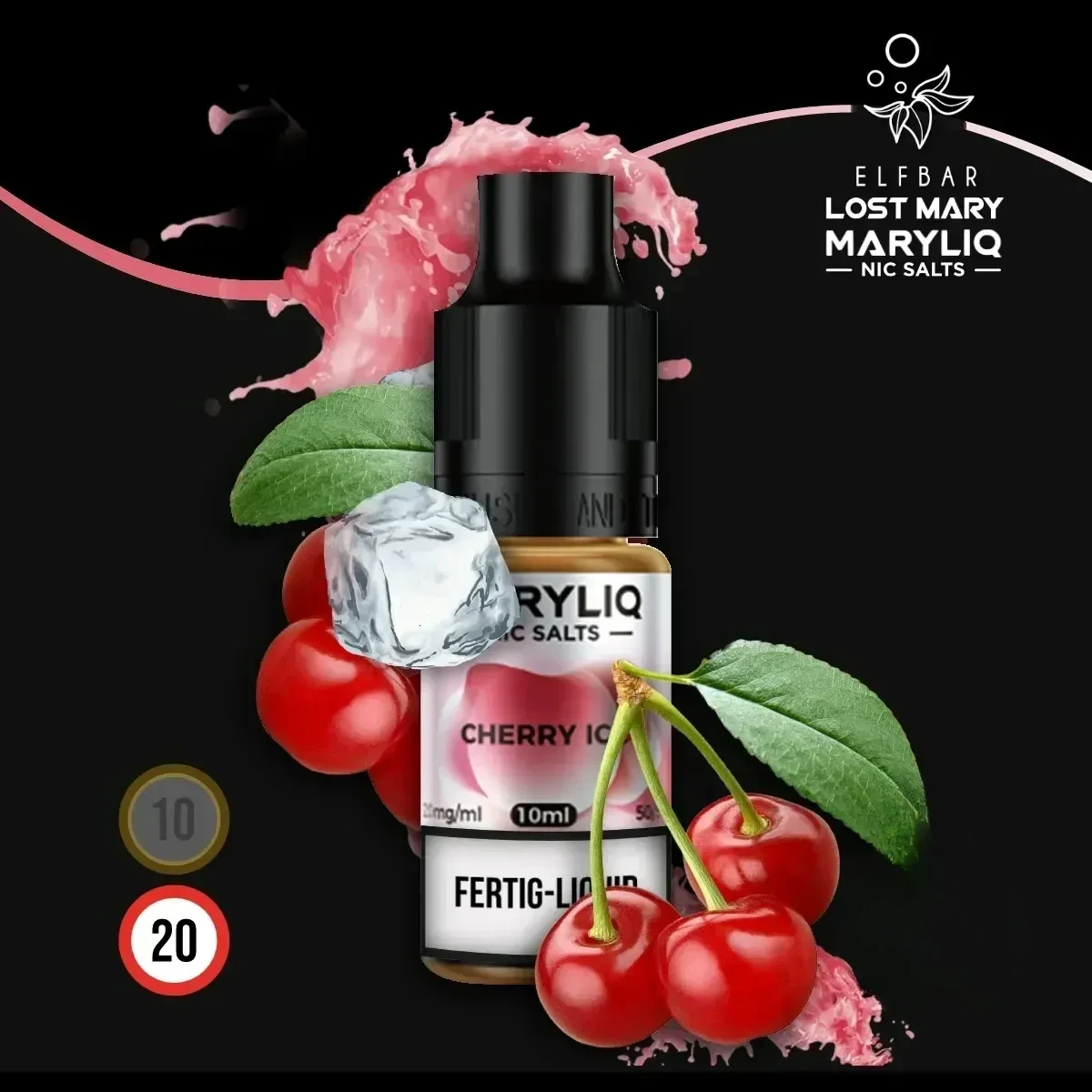 MARYLIQ by Lost Mary Nikotinsalz Liquid Cherry Ice - 10 ml
