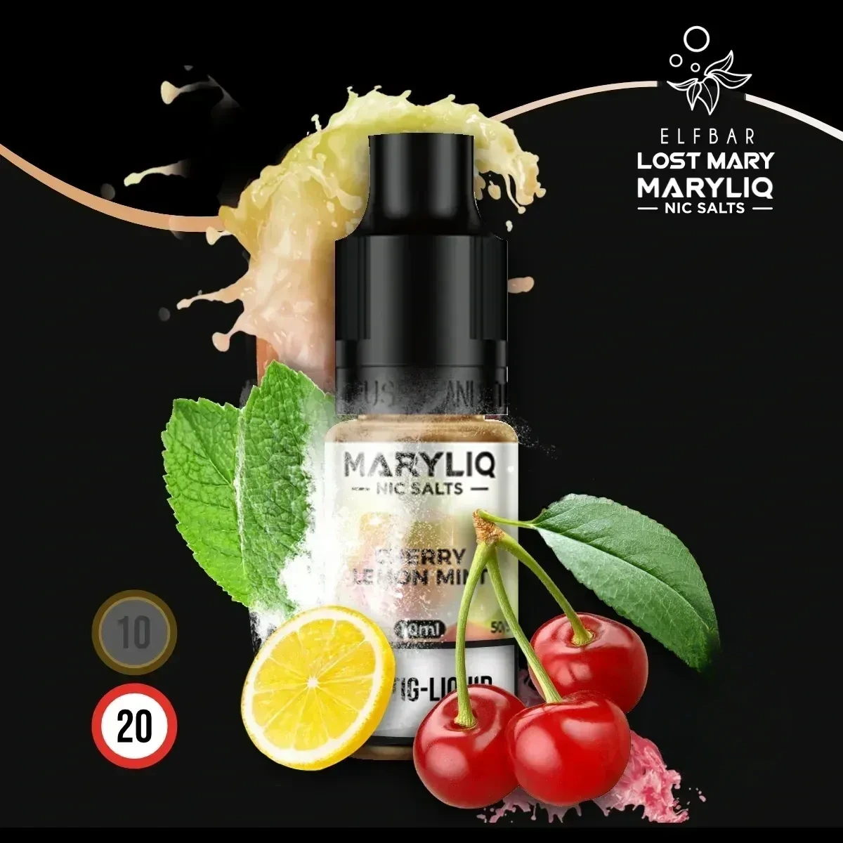 MARYLIQ by Lost Mary Nikotinsalz Liquid Cherry Lemon Mint - 10 ml