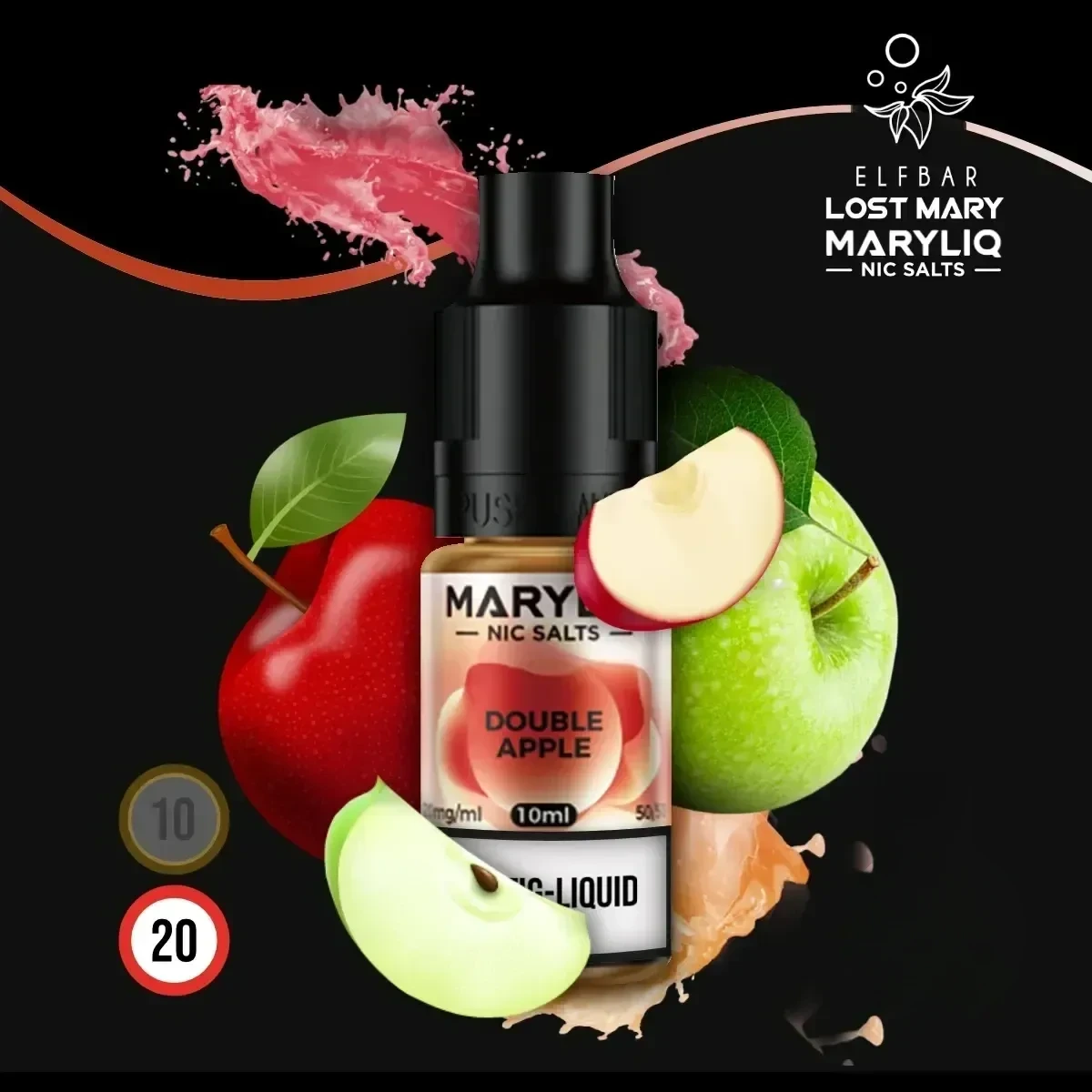 MARYLIQ by Lost Mary Nikotinsalz Liquid Double Apple - 10 ml