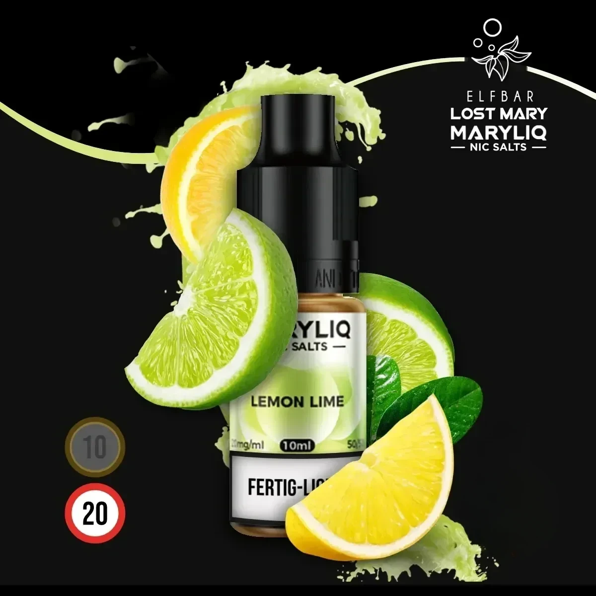 MARYLIQ by Lost Mary Nikotinsalz Liquid Lemon Lime - 10 ml