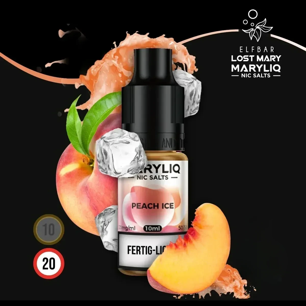 MARYLIQ by Lost Mary Nikotinsalz Liquid Peach Ice - 10 ml