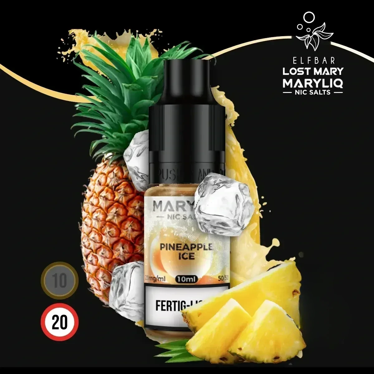 MARYLIQ by Lost Mary Nikotinsalz Liquid Pineapple Ice - 10 ml