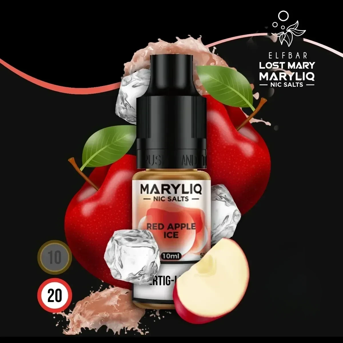 MARYLIQ by Lost Mary Nikotinsalz Liquid Red Apple Ice - 10 ml