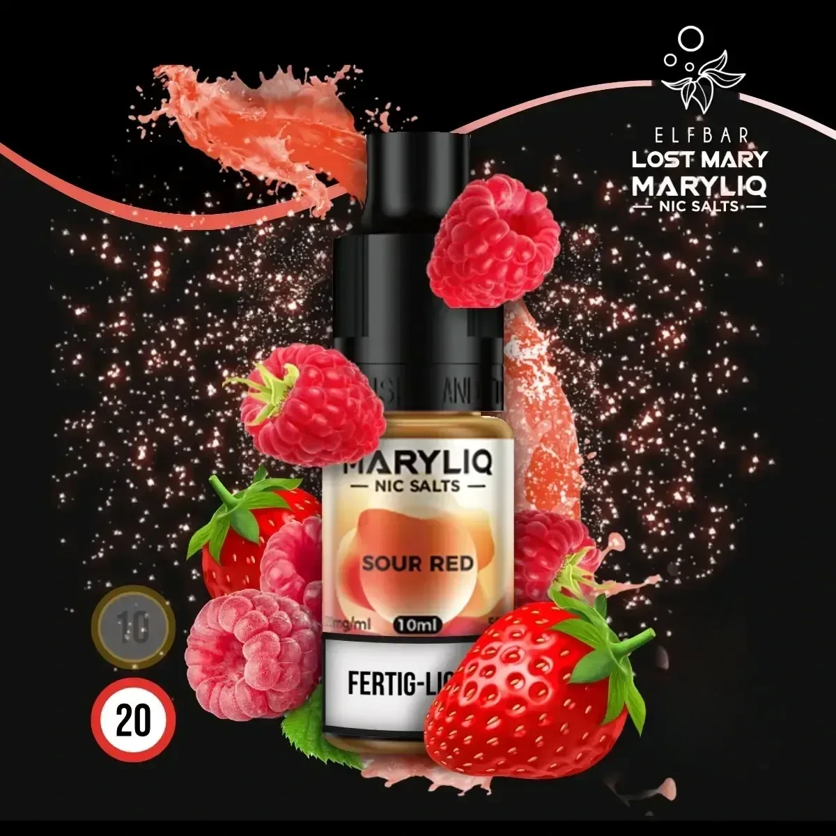 MARYLIQ by Lost Mary Nikotinsalz Liquid Sour Red - 10 ml