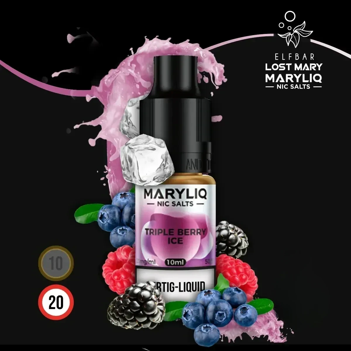 MARYLIQ by Lost Mary Nikotinsalz Liquid Triple Berry Ice - 10 ml
