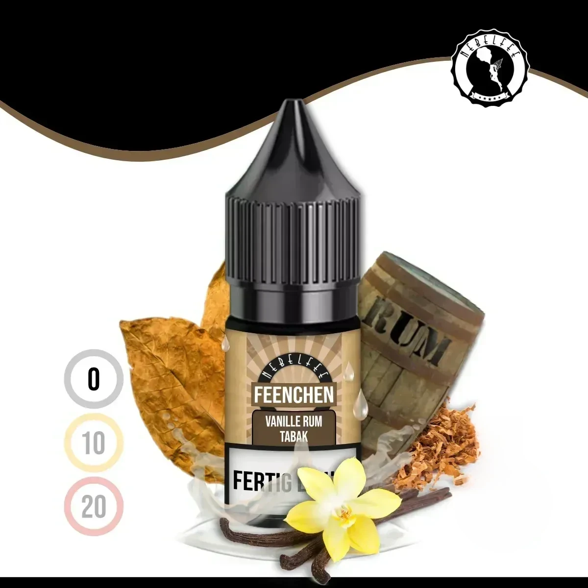 Nebelfee Vanille Rum Tabak Feenchen Liquid - 10 ml