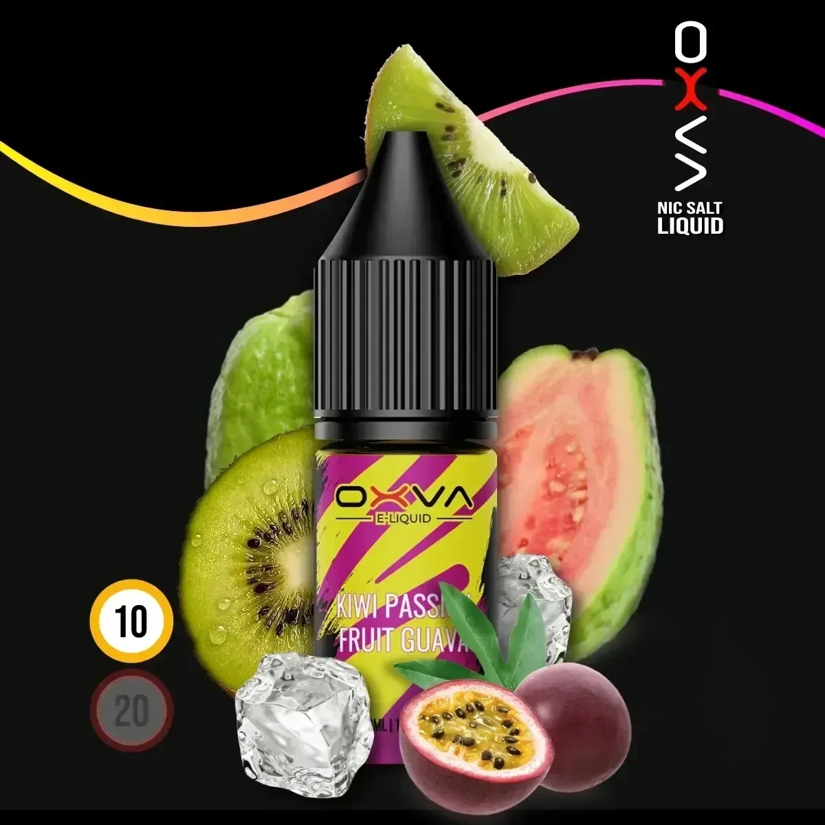 OXVA Kiwi Passion Fruit Guava Nic Salt Liquid
