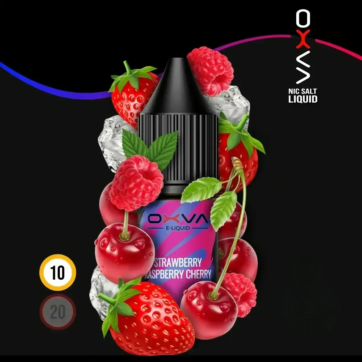 OXVA Strawberry Raspberry Cherry Nic Salt Liquid