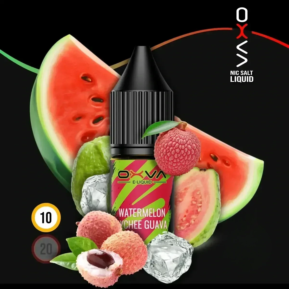 OXVA Watermelon Lychee Guava Nic Salt Liquid