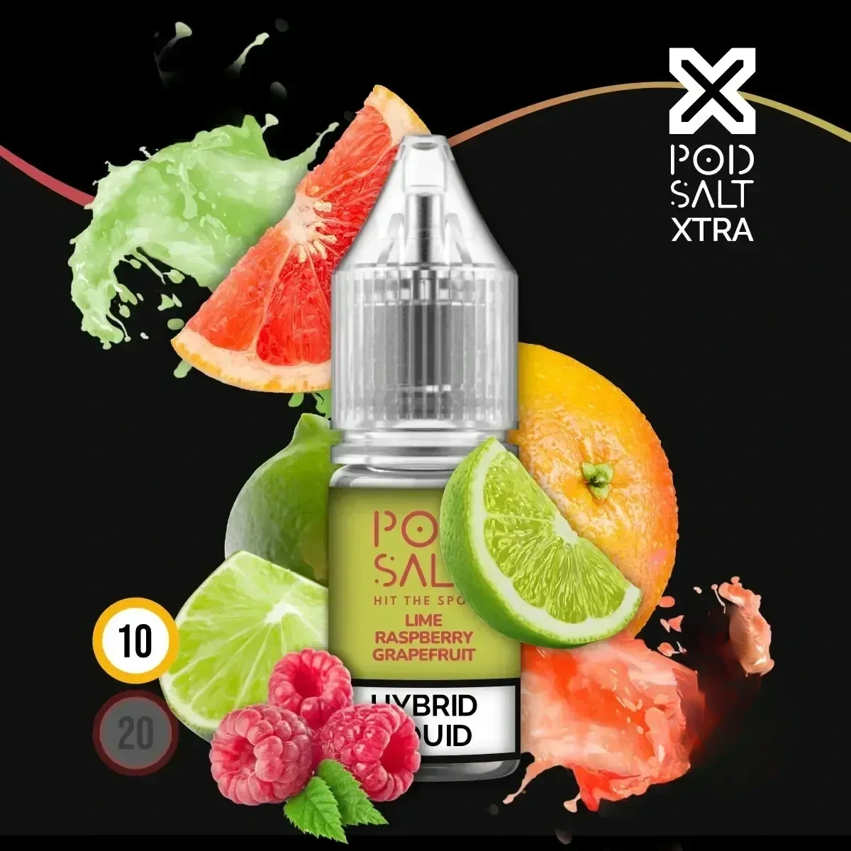 POD SALT XTRA Lime Raspberry Grapefruit Liquid - 10 ml
