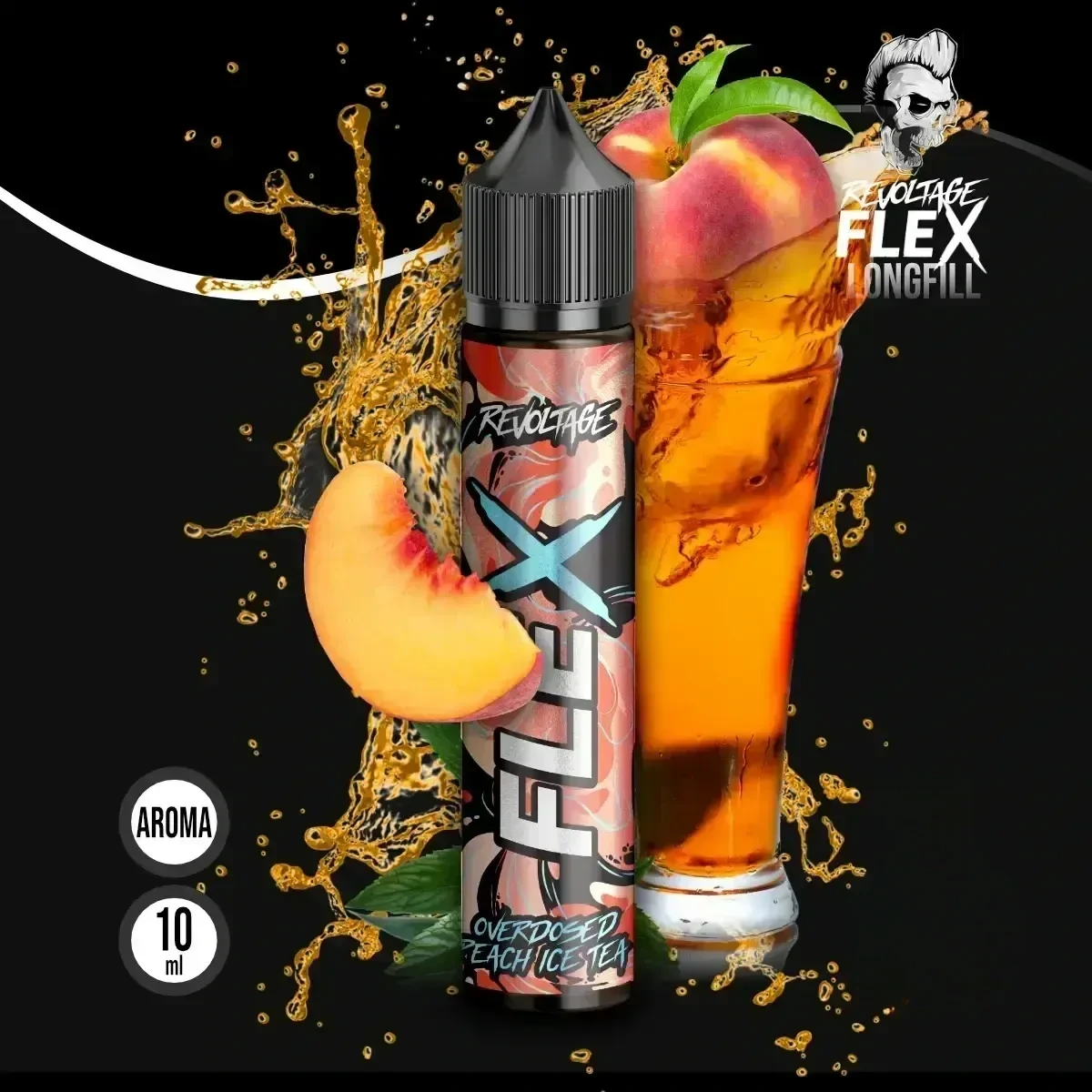 REVOLTAGE FLEX Overdosed Aroma Peach Ice Tea - 10 ml