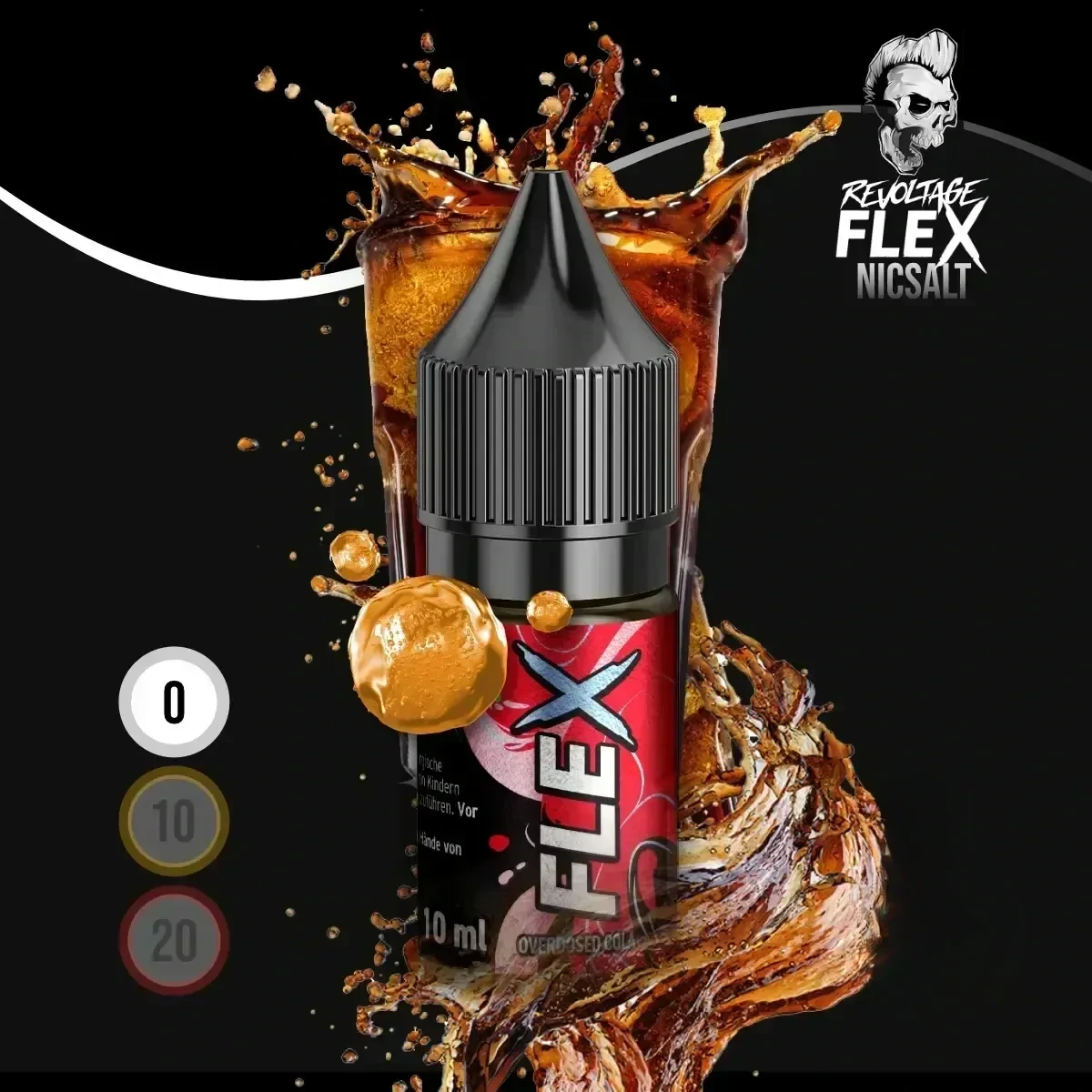 REVOLTAGE FLEX Overdosed Nikotinsalz Liquid Cola - 10 ml