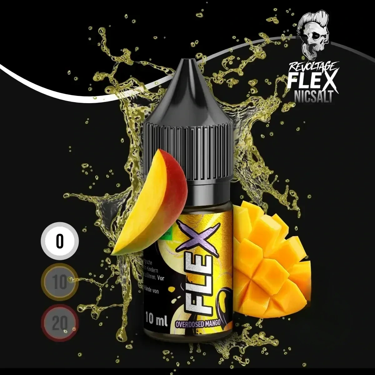 REVOLTAGE FLEX Overdosed Nikotinsalz Liquid Mango - 10 ml
