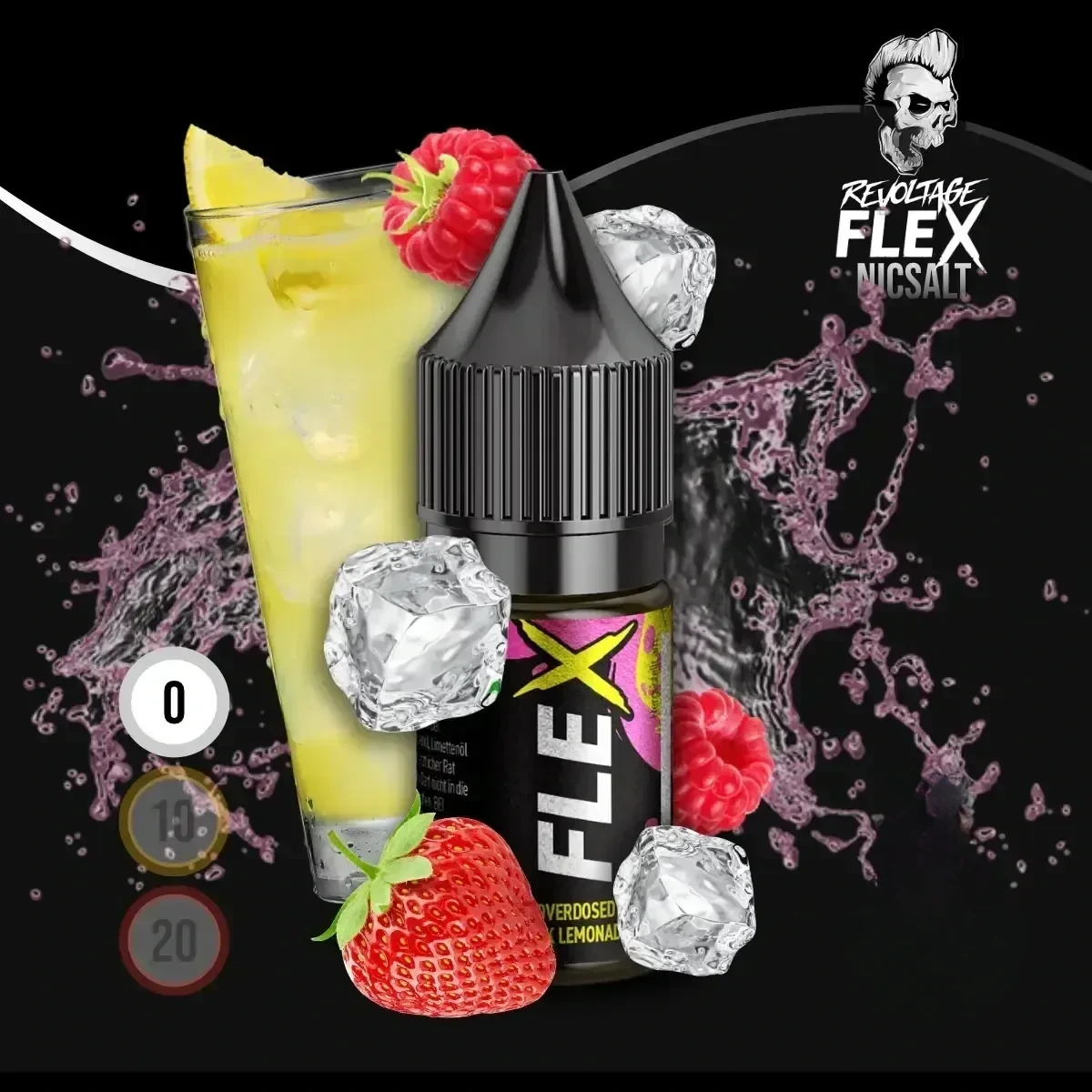 REVOLTAGE FLEX Overdosed Nikotinsalz Liquid Pink Lemonade - 10 ml