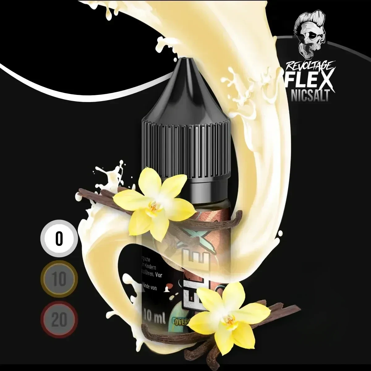 REVOLTAGE FLEX Overdosed Nikotinsalz Liquid Vanilla - 10 ml